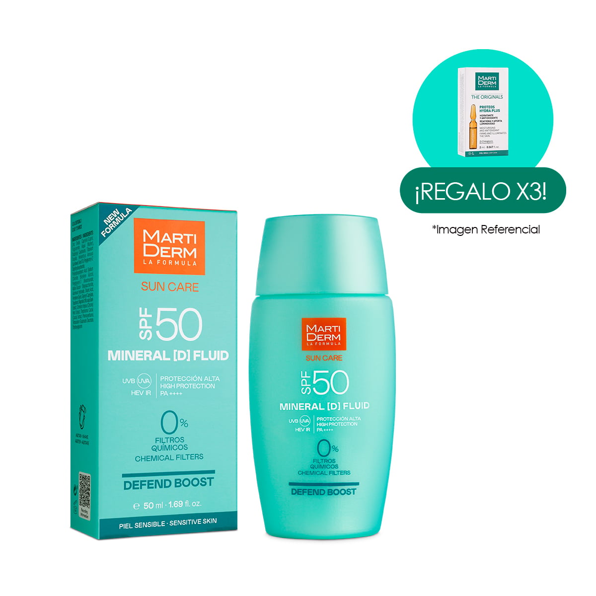 PROTECTOR SOLAR MINERAL [D] FPS50+ SUN CARE 50ML MARTIDERM - 1