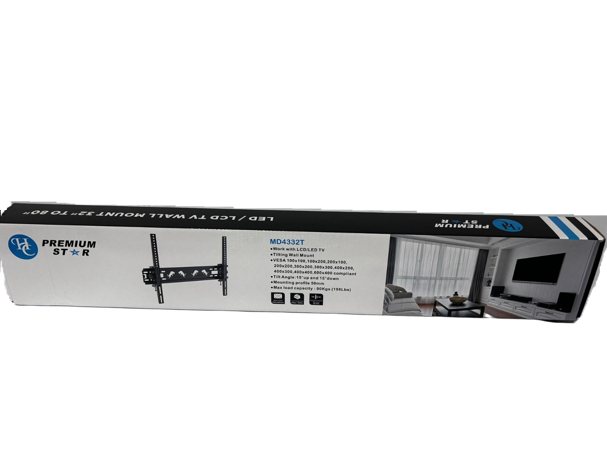 RACK PARA TODO TV FIJO INCLINABLE 32 A 75' NEGRO - 4