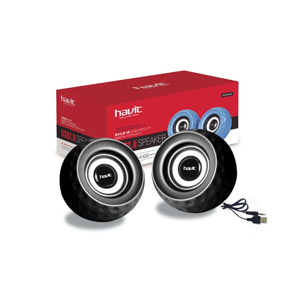 ALTAVOCES USB 2.0 HAVIT HV-SK486, 6W RMS CON CONTROL DE VOLUMEN C/NEGRO - 3