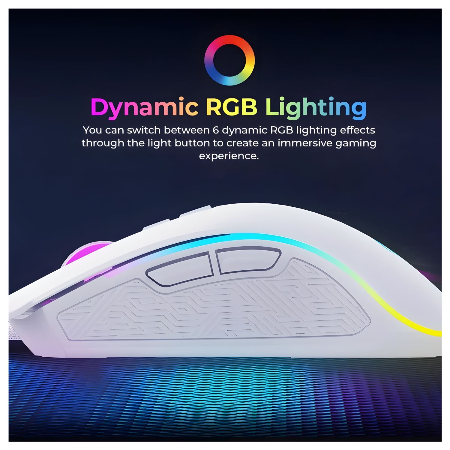 MOUSE GAMER RGB HAVIT MS1034 DPI PROGRAMABLES BLANCO - 5