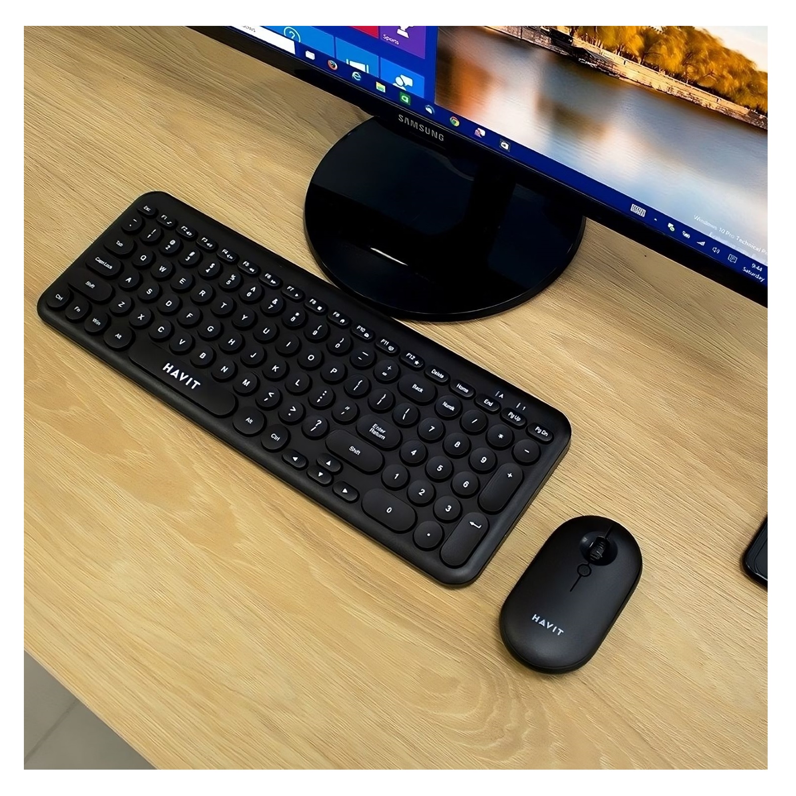 COMBO TECLADO Y MOUSE INALÁMBRICO HAVIT KB254GCM NEGRO - 4