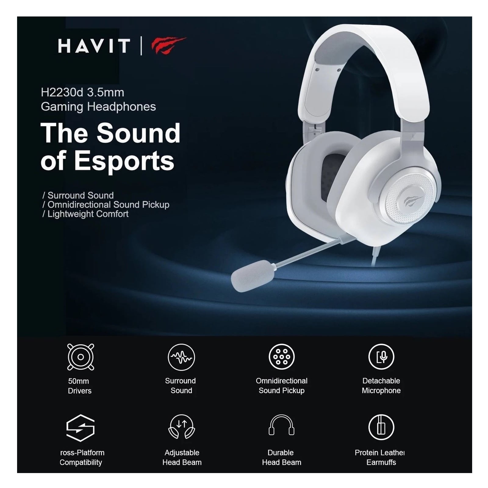 AUDÍFONO GAMER HAVIT H2230U SONIDO 7,1 NEGRO - 5