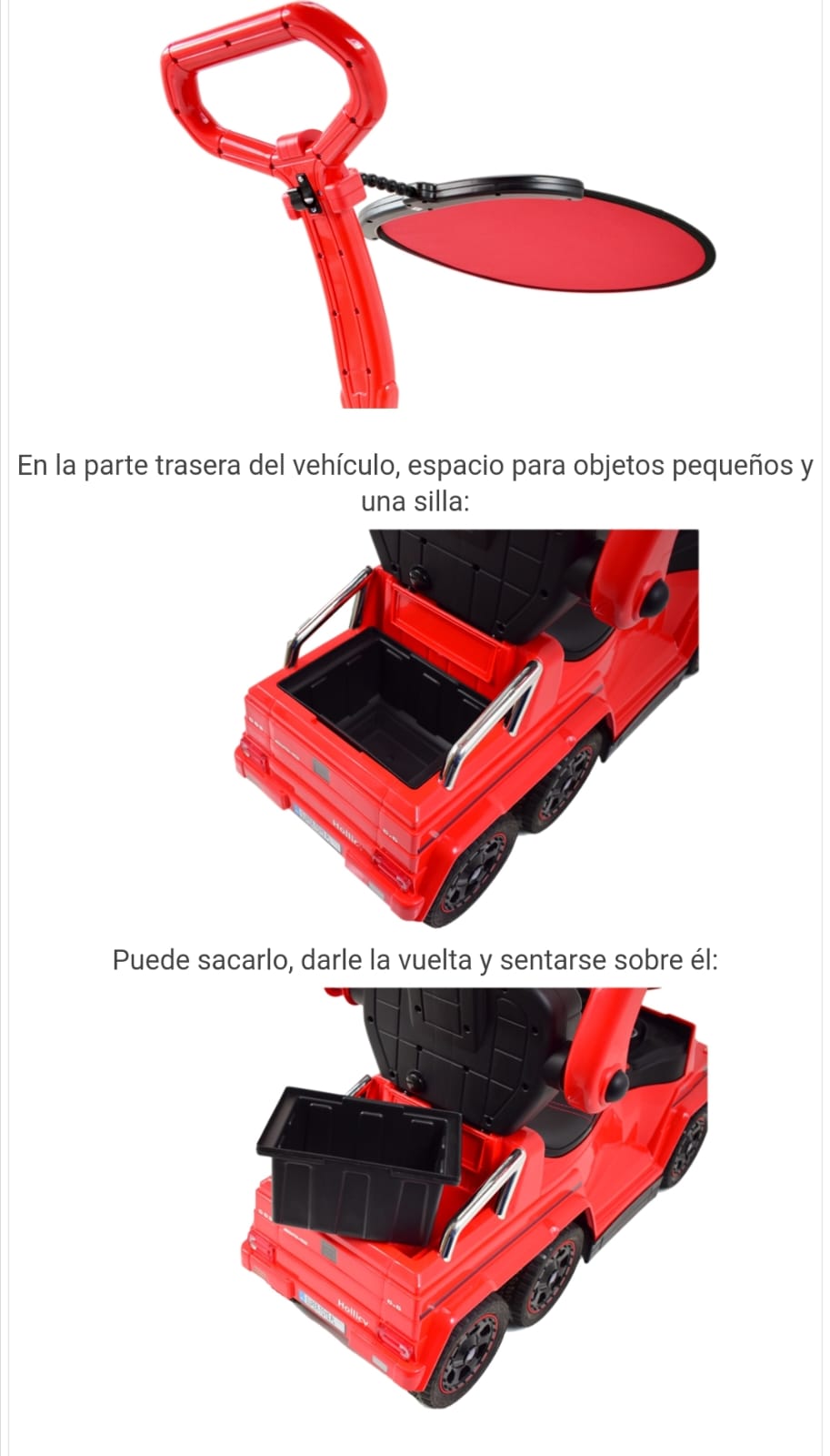 VEHÍCULO MERCEDES BENZ BUGGIE CARRITO PARA NIÑOS PEDAL ELECTRICO NEGRO - 4