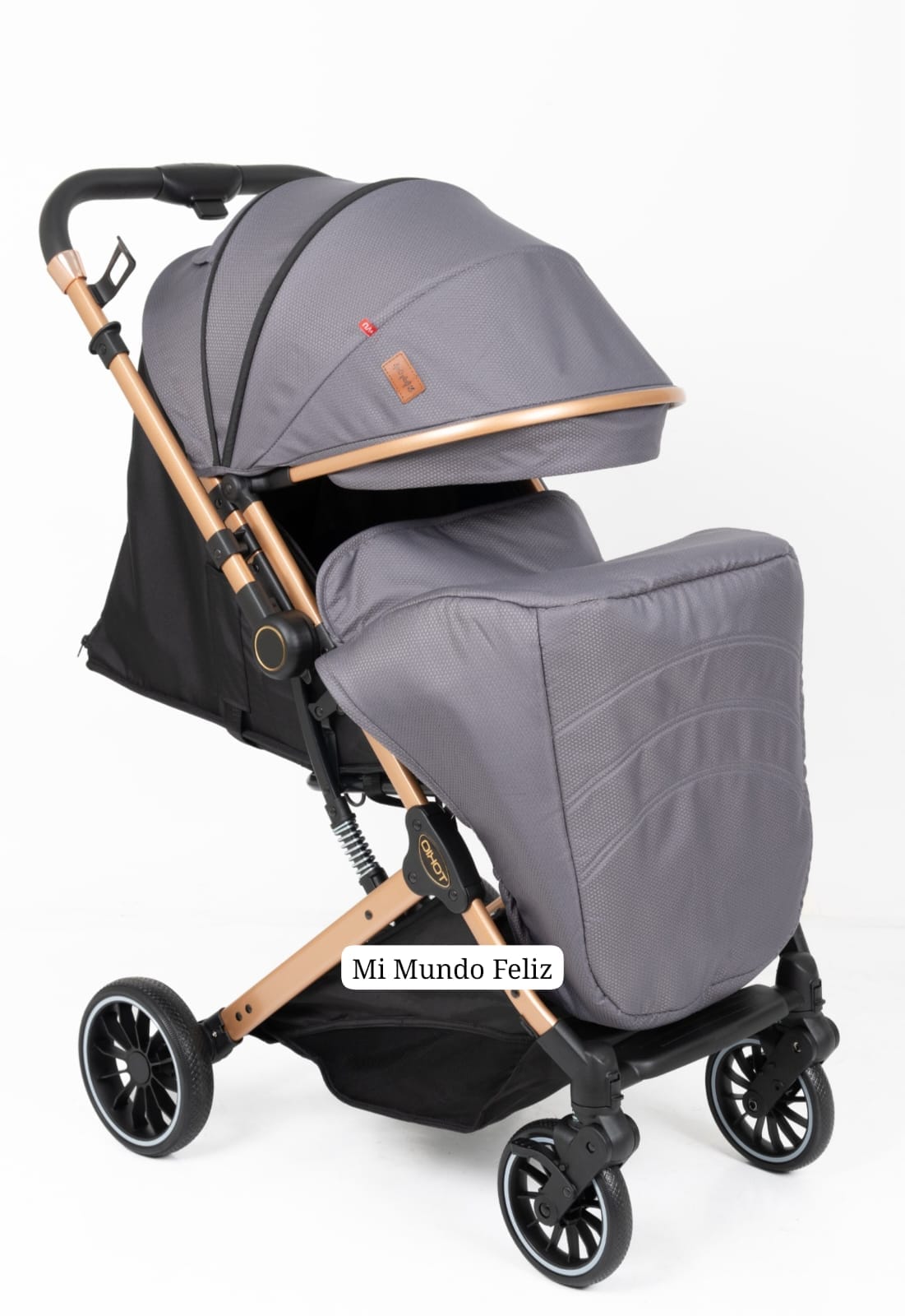 COCHE PARA BEBE GOLDEN MANGO REVERSIBLE GRIS - 2