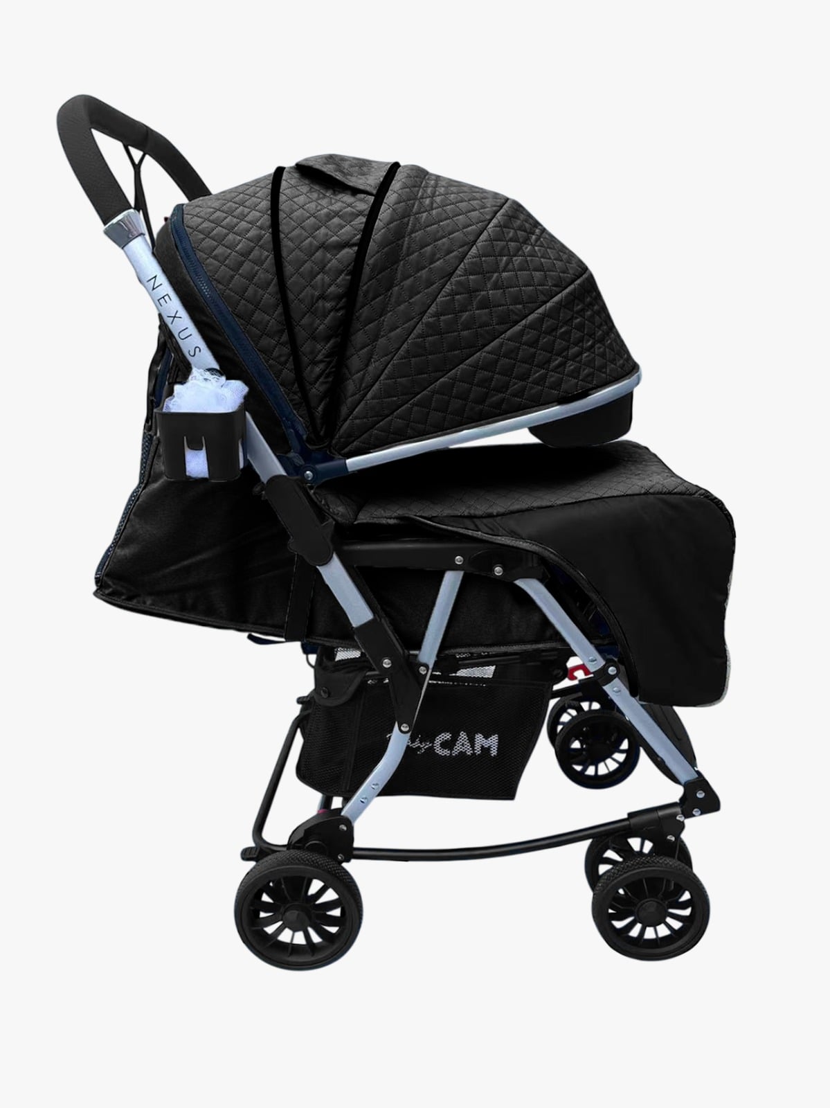 COCHE CUNA PARA BEBE MECEDOR CON CUBREPIES BLACK - 2