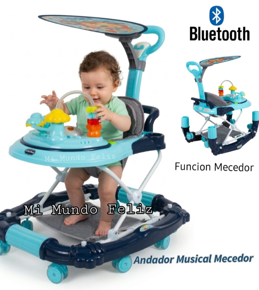 ANDADOR MULTIFUNCIONAL CON SOMBRILLA GUIADOR MECEDOR NIÑO - 1
