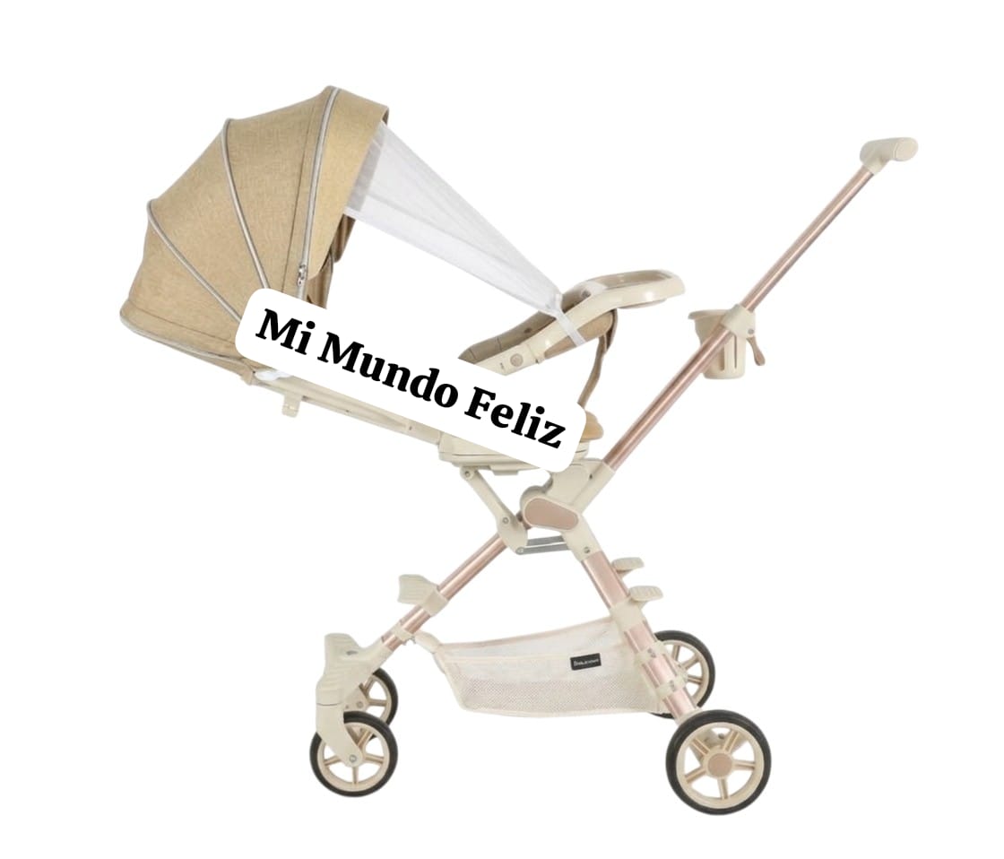 COCHE PARA BEBE DELUXE ASIENTO GIRATORIO SMART BEIGE - 2
