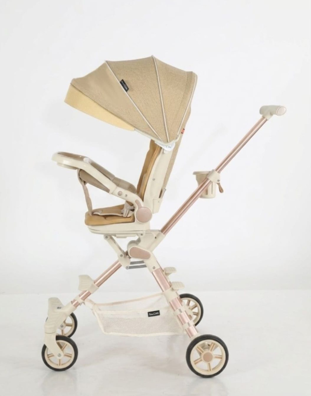 COCHE PARA BEBE DELUXE ASIENTO GIRATORIO SMART BEIGE - 3