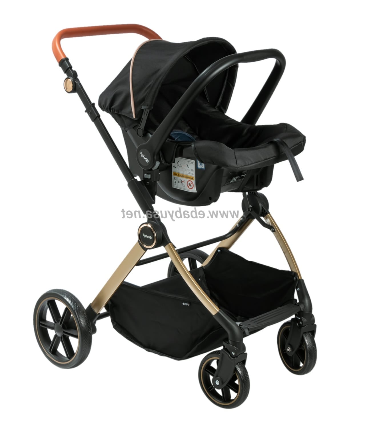 COCHE MOISES CON PORTABEBE BLACKING EBABY - 2