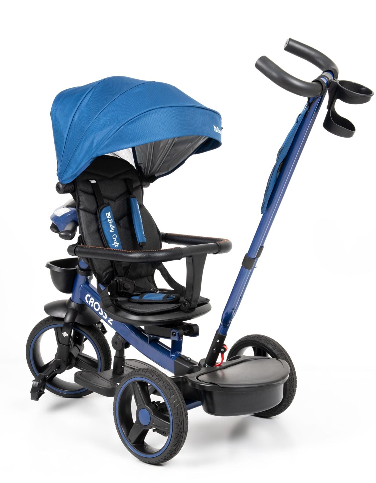 TRICICLO BABY CRAFT ASIENTO GIRATORIO CON SONIDOS USB Y LLANTAS GOMA AZUL PARA NIÑOS - 4