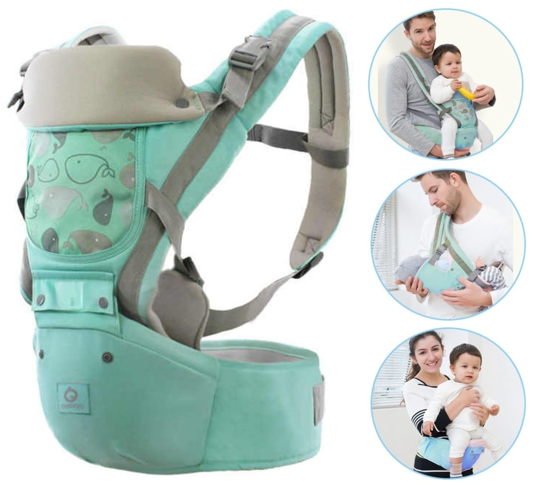 CANGURO PARA BEBE 3 EN 1 ERGONOMICO TURQUESA - 1