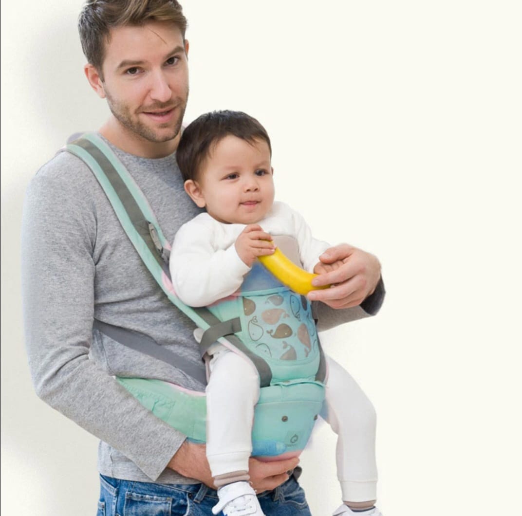 CANGURO PARA BEBE 3 EN 1 ERGONOMICO TURQUESA - 2