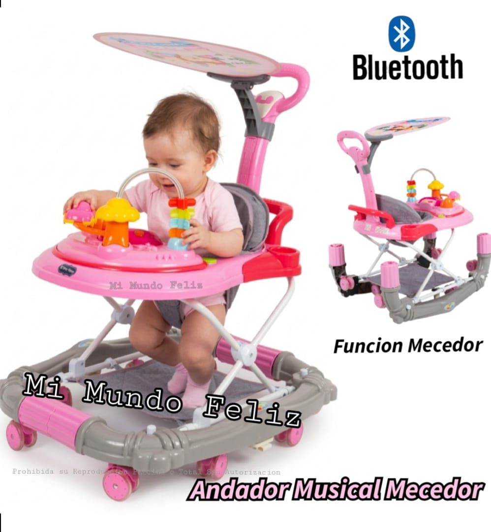 ANDADOR PARA BEBE 4 EN 1 CAMINADOR MUSICAL PINK PRINCESS - 1