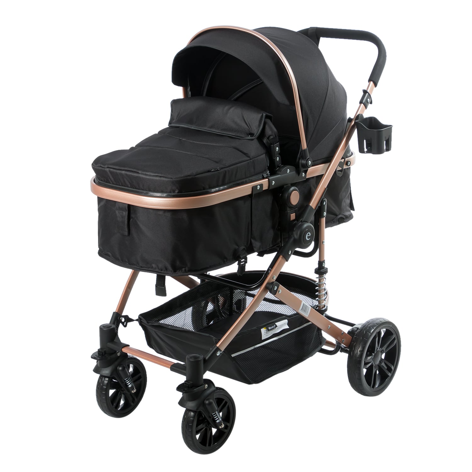 COCHE MOISES PARA BEBE GOLD EUROPEO NEGRO - 2