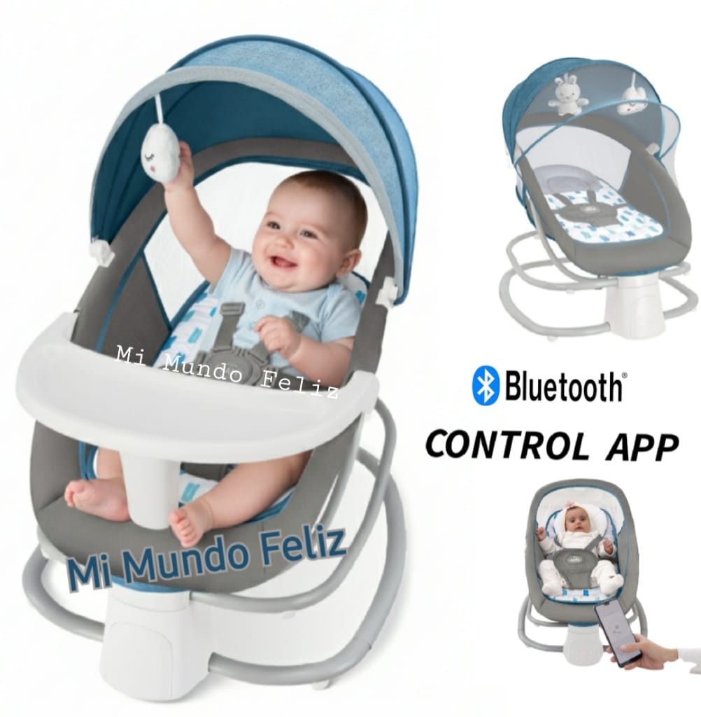 MECEDORA BABY CAM AUTOMATICA DELUXE BLUETOOH A CONTROL GRIS BEBE - 1