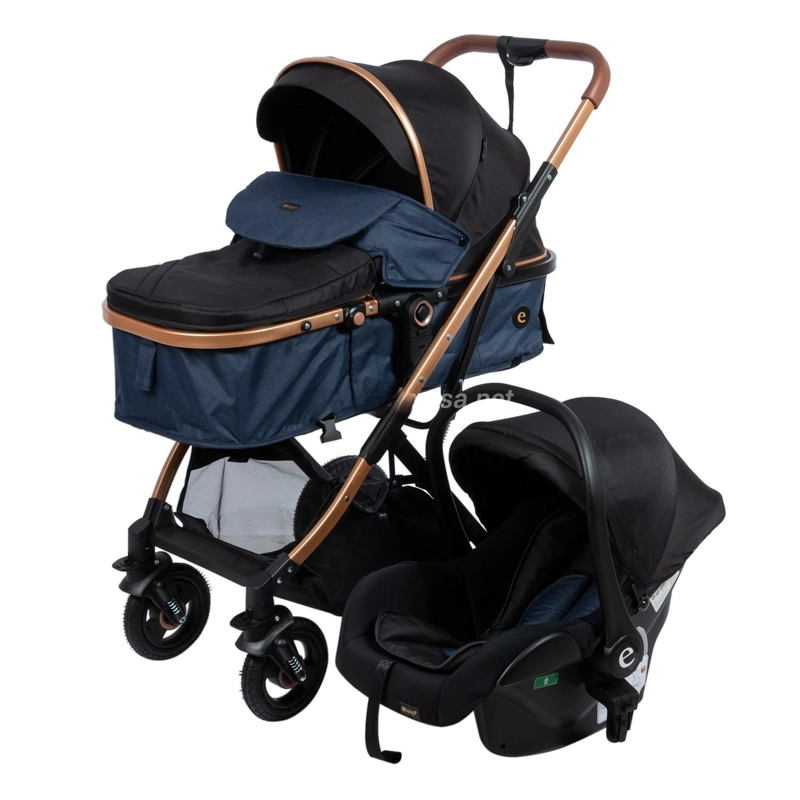 COCHE MOISES PARA BEBE SISTEMA PORTABEBE BLUE - 3