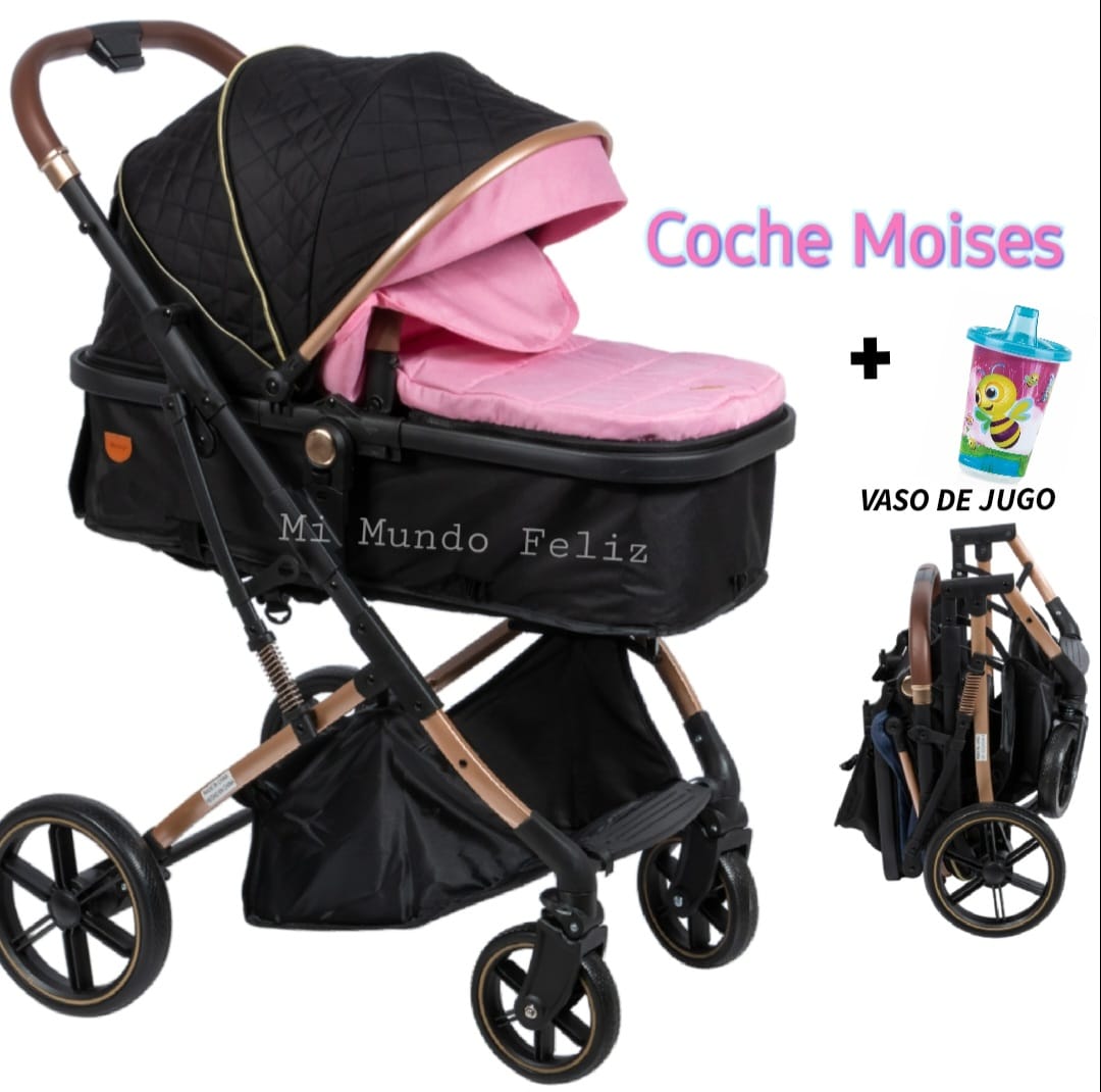 COCHE MOISES PARA BEBE ALUMINIO PINKY DELUXE - 1