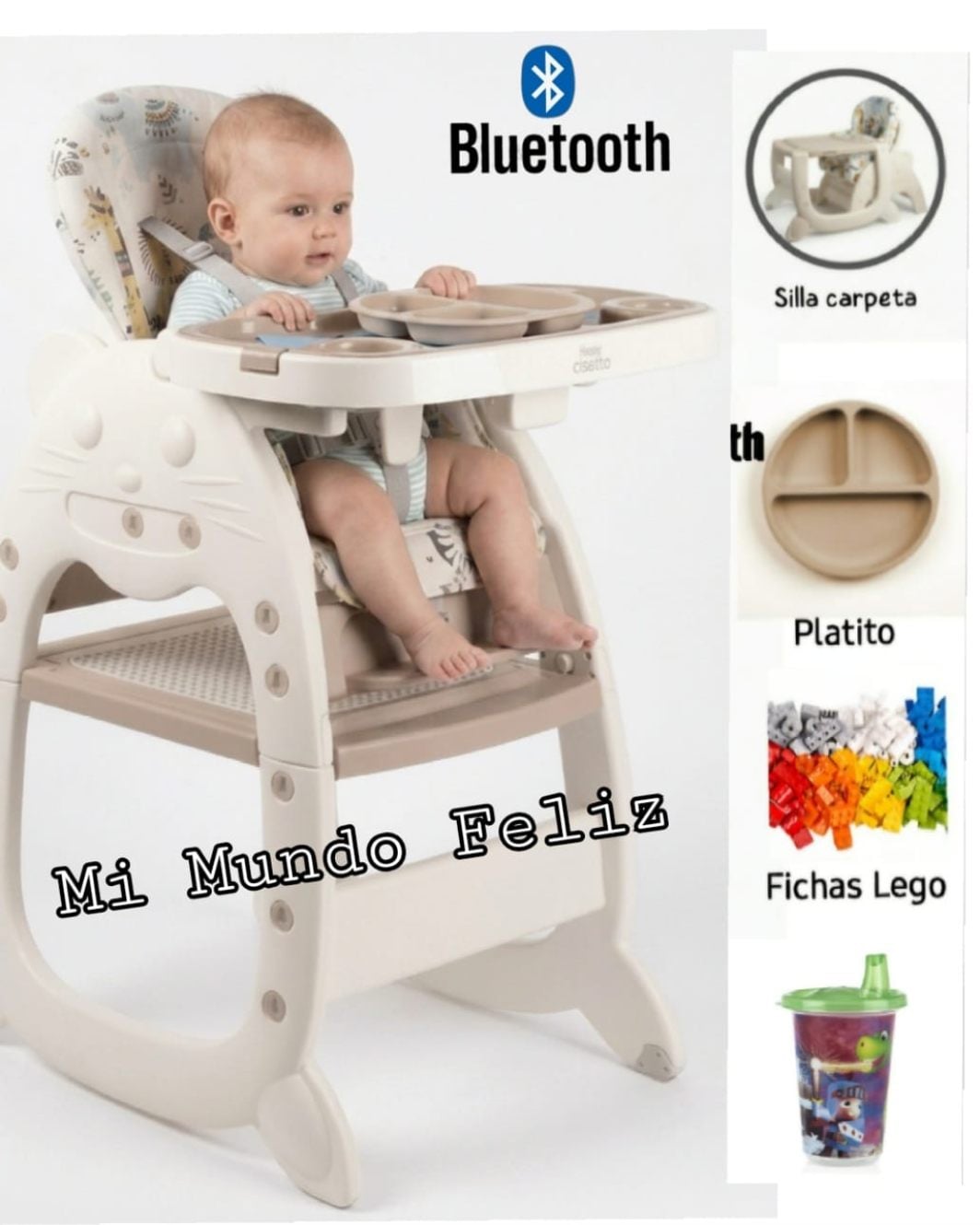 SILLA DE COMER PARA BEBE ESCRITORIO ACCESORIOS BEIGE - 1