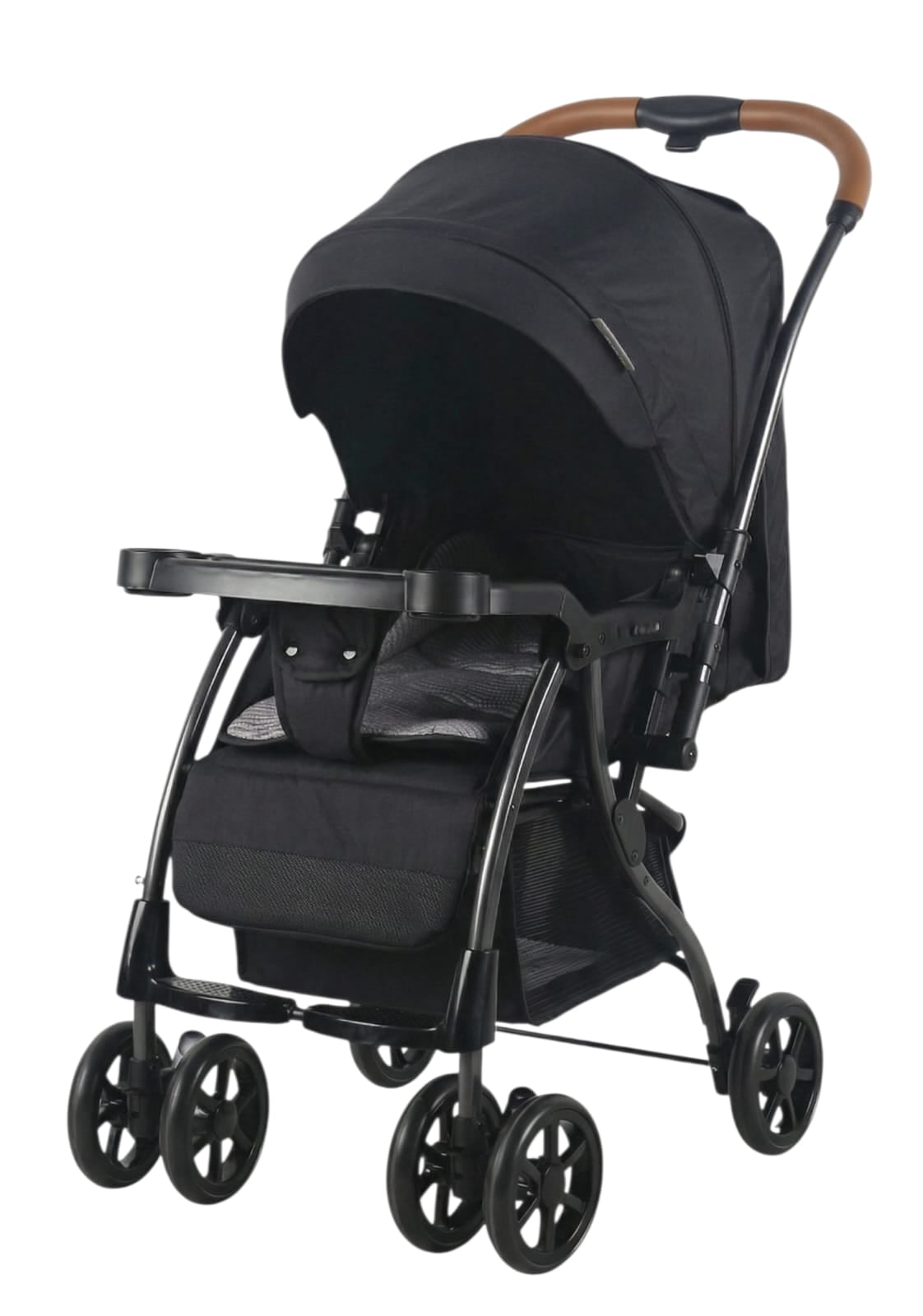 COCHE CUNA PARA BEBE MANGO REVERSIBLE PLEGADO COMPACTO BLACK 2.0 - 3