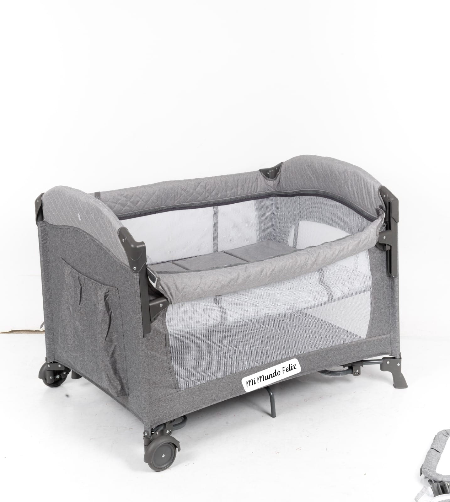 CUNA PARA BEBE FUNCION DE COLECHO MECEDOR GRAY - 4