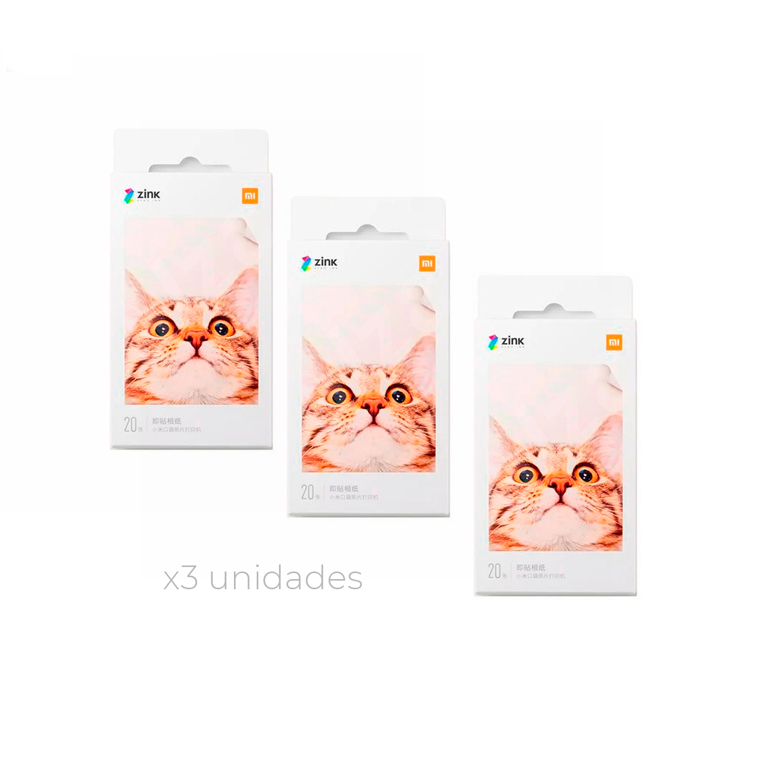 PACK X3 PAPEL PARA MI PORTABLE PHOTO PRINTER 20 HOJAS - 1