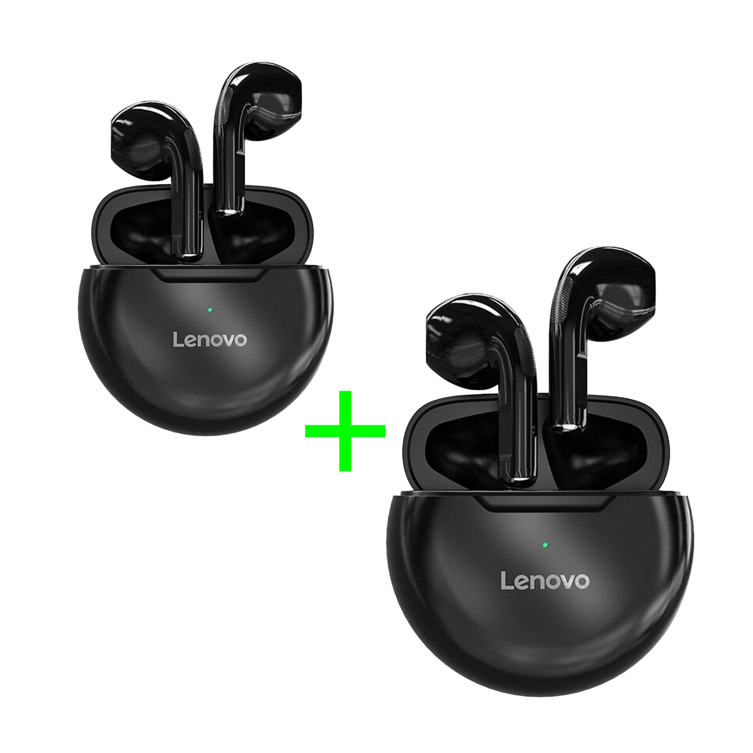 AUDÍFONOS LENOVO TRUE WIRELESS HT38 BLUETOOTH EARBUDS NEGRO PACK X2 - 1