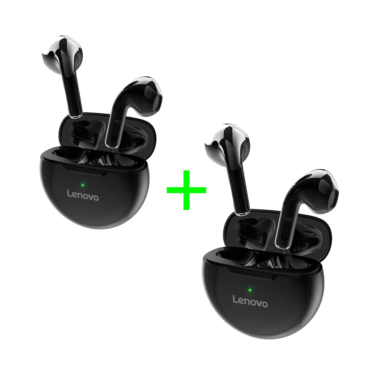 AUDÍFONOS LENOVO TRUE WIRELESS HT38 BLUETOOTH EARBUDS NEGRO PACK X2 - 2