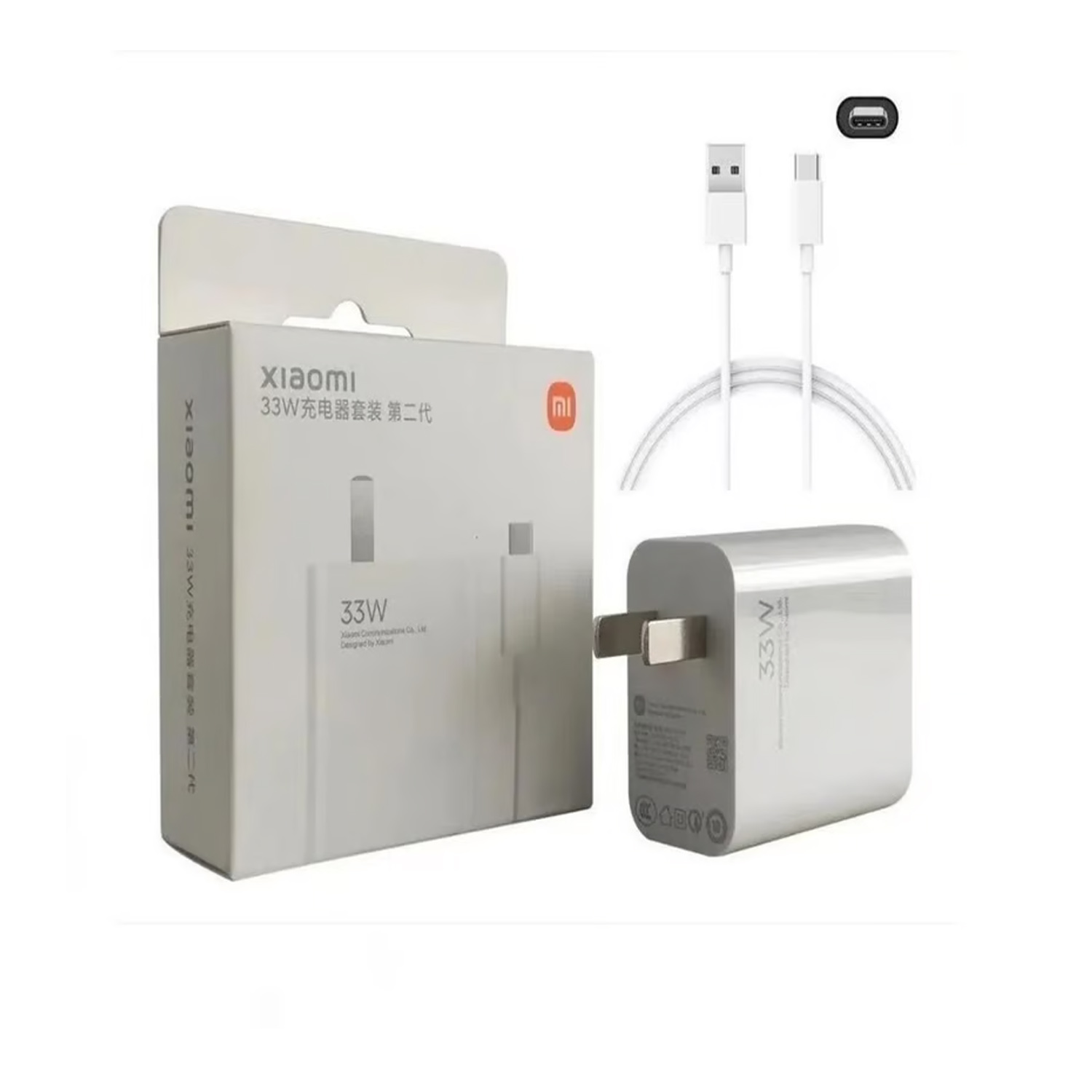 CARGADOR XIAOMI 33W USB A TIPO C CARGA RAPIDA - 4