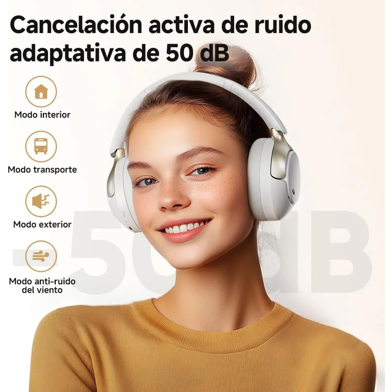 AUDÍFONOS INALÁMBRICOS QCY H3 PRO -50DB CANCELACIÓN DE RUIDO BLANCO - 5