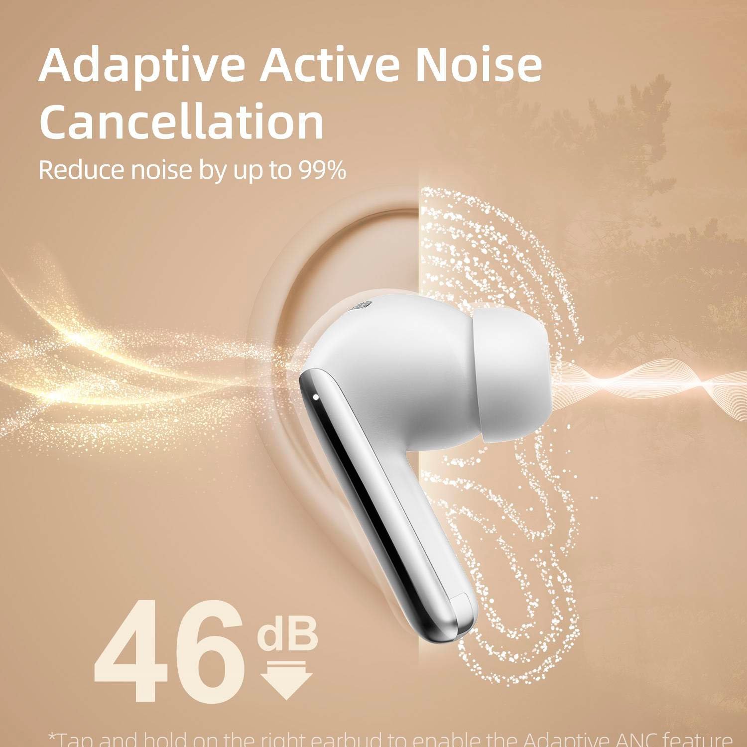 AUDÍFONOS INALÁMBRICOS QCY MELOBUDS PRO GOLDEN BLUETOOTH 5.3 - 3