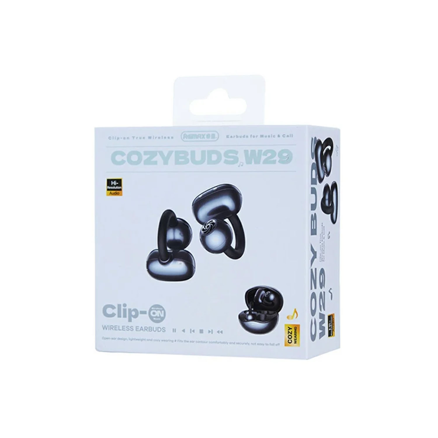 AUDIFONOS CLIP‑ON REMAX COZYBUDS W29 NEGRO TWS - 3