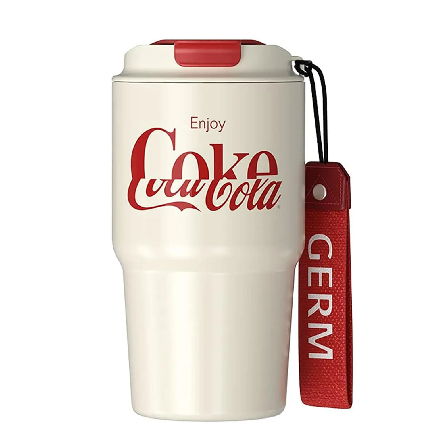 VASO TÉRMICO GERM COCA‑COLA ENJOY BEIGE-ROJO 590 ML - 1