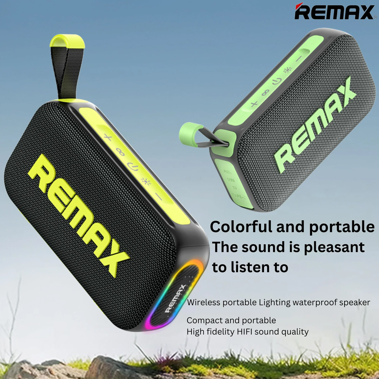 PARLANTE PORTÁTIL REMAX  RB-M10 NEGRO BLUETOOTH 5.4 - 2