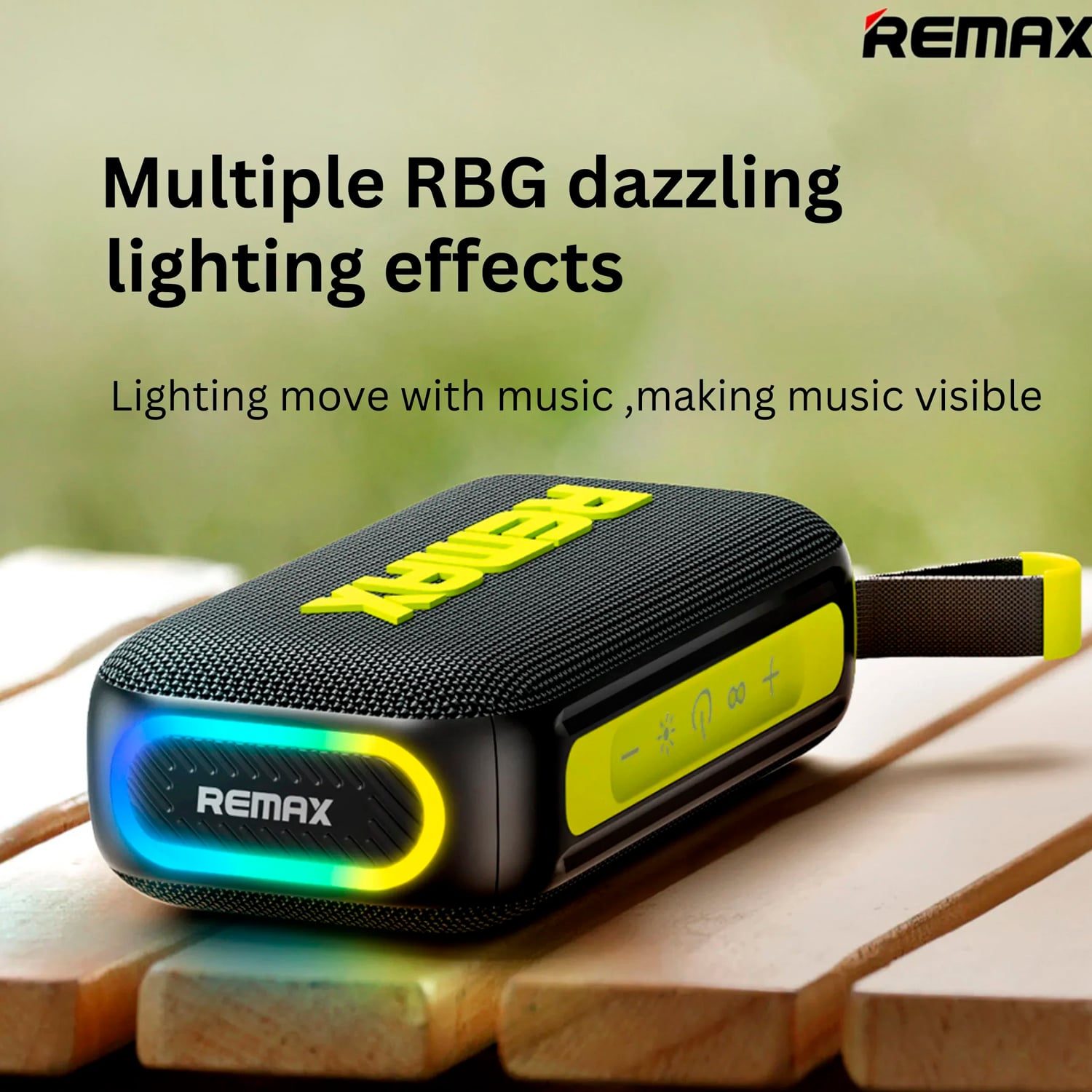 PARLANTE PORTÁTIL REMAX  RB-M10 NEGRO BLUETOOTH 5.4 - 3
