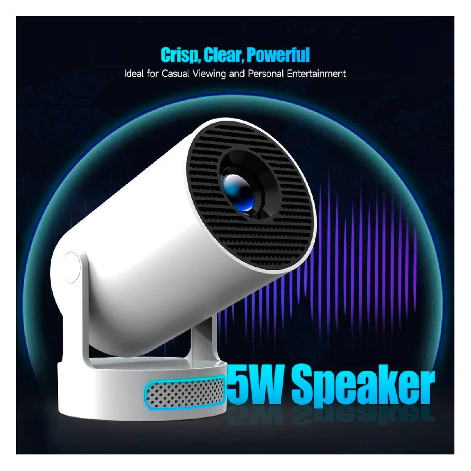PROYECTOR PORTÁTIL MAGCUBIC HY300 PRO+ BLANCO COMPACTO - 3