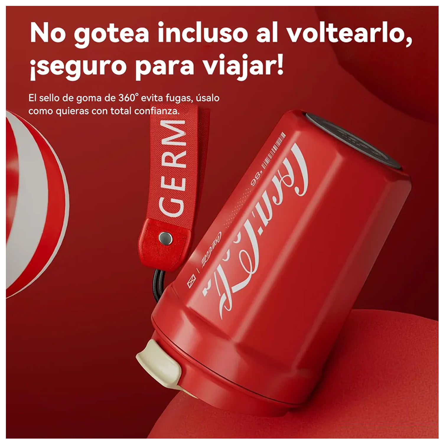 TERMO GERM ROMBO COCA COLA ROJO 390ML ACERO INOXIDABLE - 2