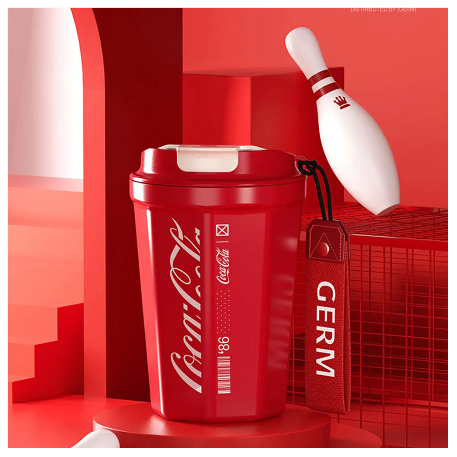 TERMO GERM ROMBO COCA COLA ROJO 390ML ACERO INOXIDABLE - 4