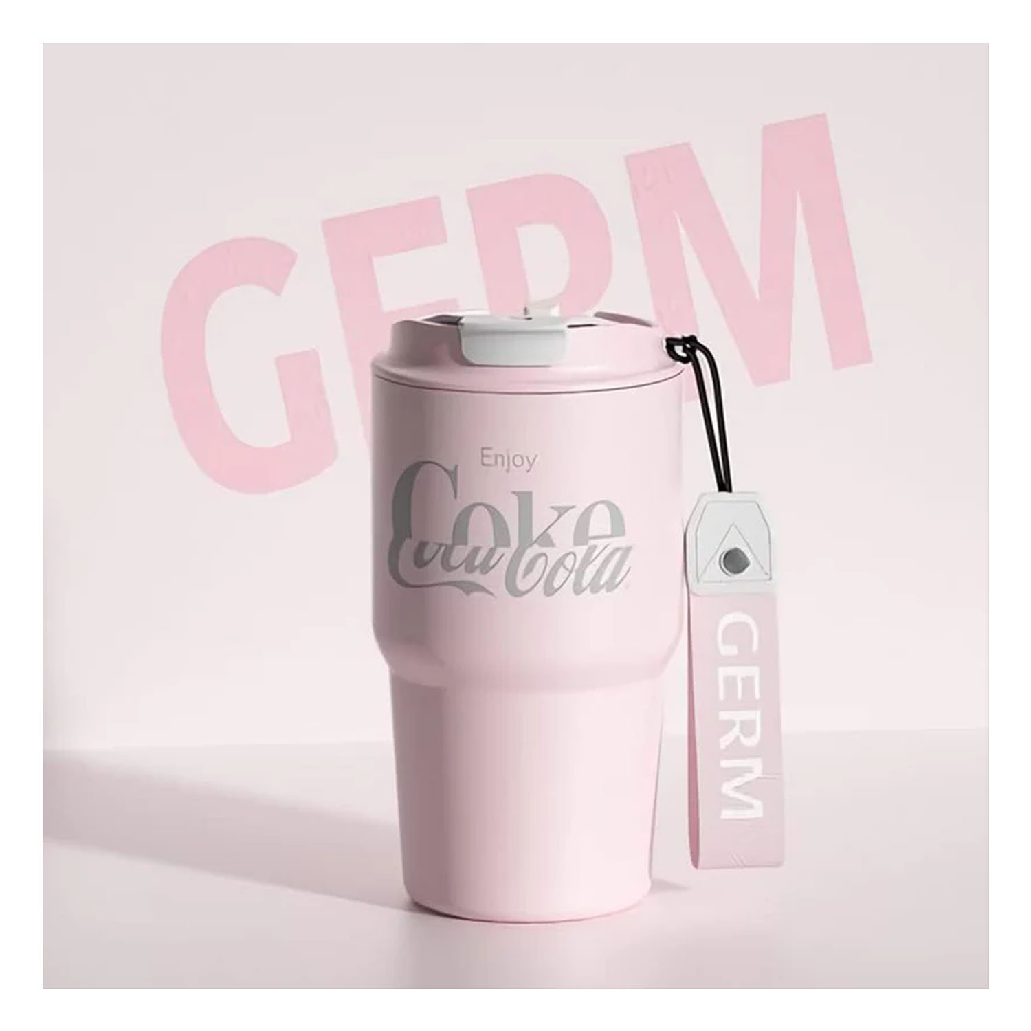 VASO TÉRMICO GERM COCA‑COLA CORAL ROSA 590 ML - 4