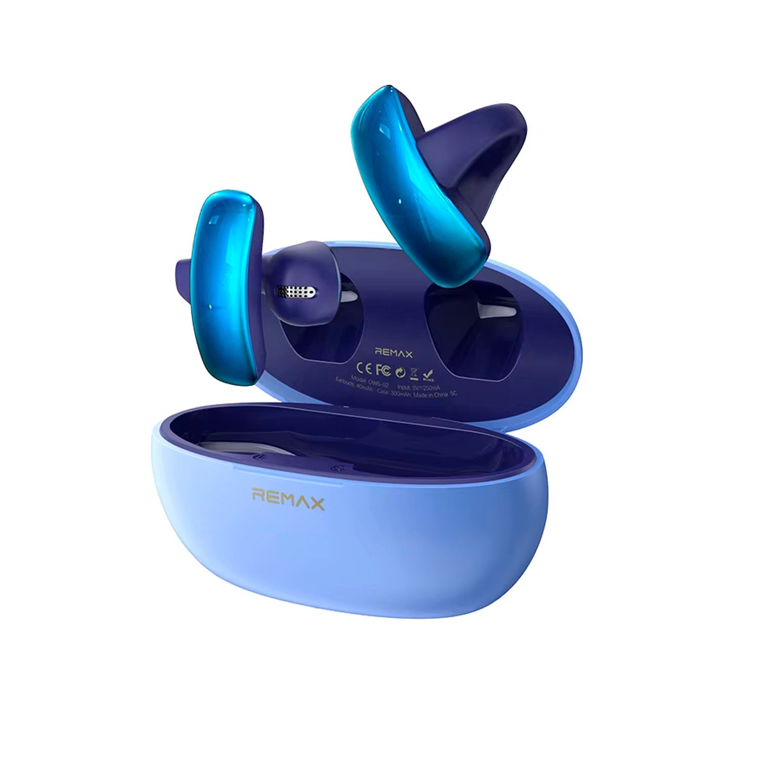 AUDÍFONOS REMAX OWS-02 AZUL CLIP EAR BLUETOOTH 5.3 - 1
