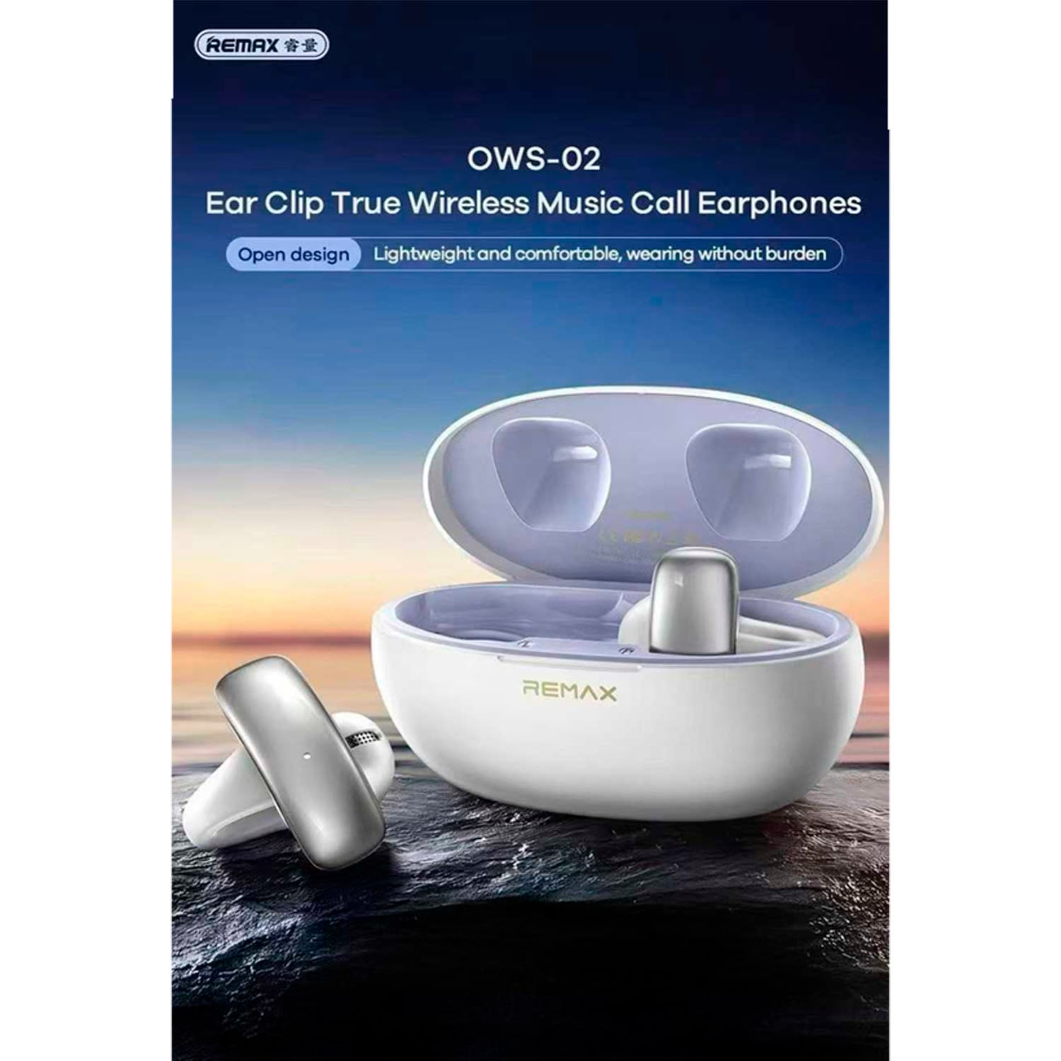 AUDÍFONOS REMAX OWS-02 AZUL CLIP EAR BLUETOOTH 5.3 - 2