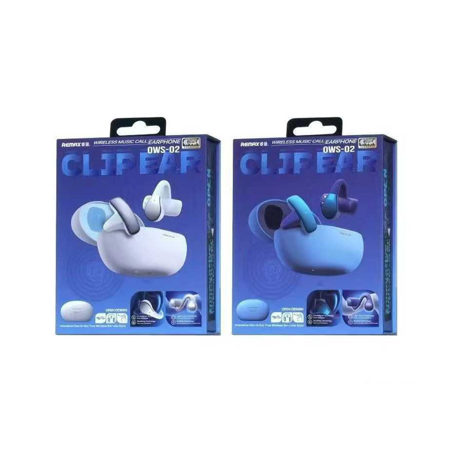 AUDÍFONOS REMAX OWS-02 AZUL CLIP EAR BLUETOOTH 5.3 - 3