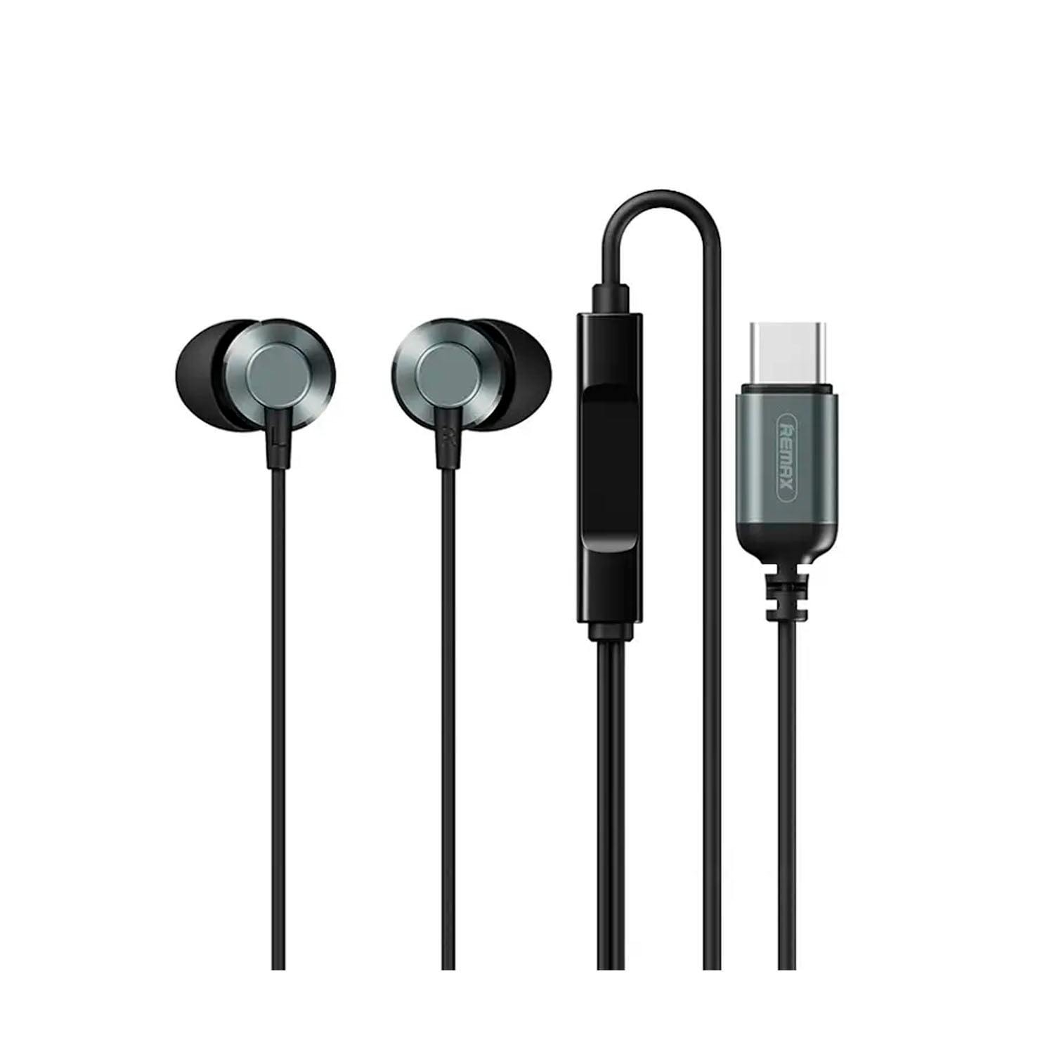 AUDIÓFONOS ALÁMBRICOS REMAX RM-512A NEGRO TYPE-C - 1