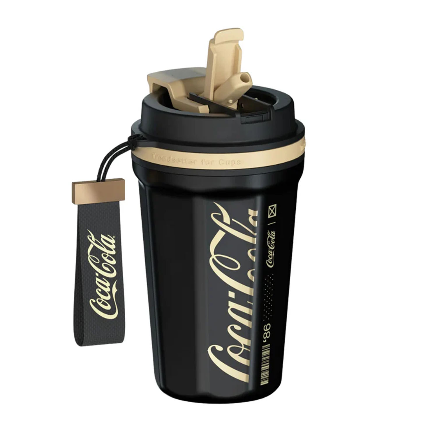 TERMO GERM ROMBO COCACOLA NEGRO 550ML ACERO INOXIDABLE - 1
