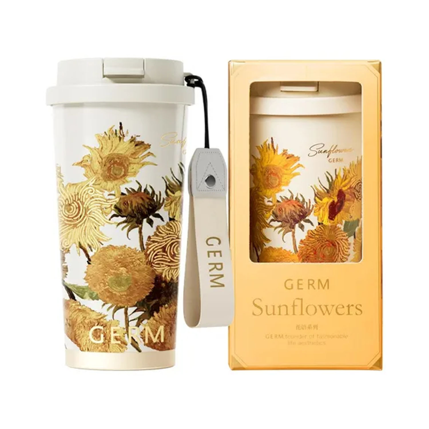 VASO TÉRMICO GERM SHINING GIRASOL 500 ML ACERO INOXIDABLE - 2