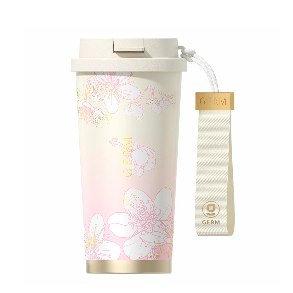 VASO TÉRMICO GERM SAKURA ROSA 500ML ACERO INOXIDABLE - 1