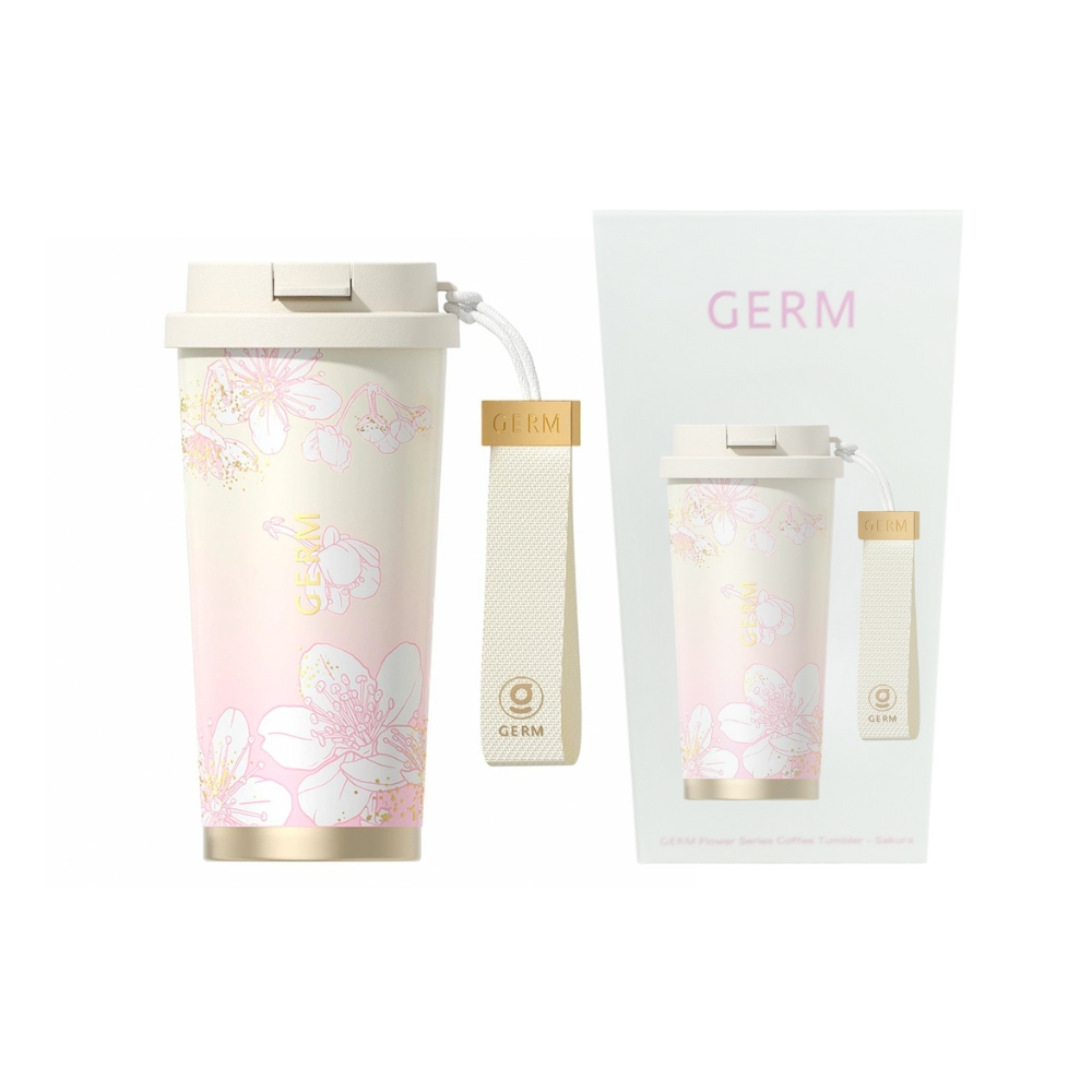 VASO TÉRMICO GERM SAKURA ROSA 500ML ACERO INOXIDABLE - 2