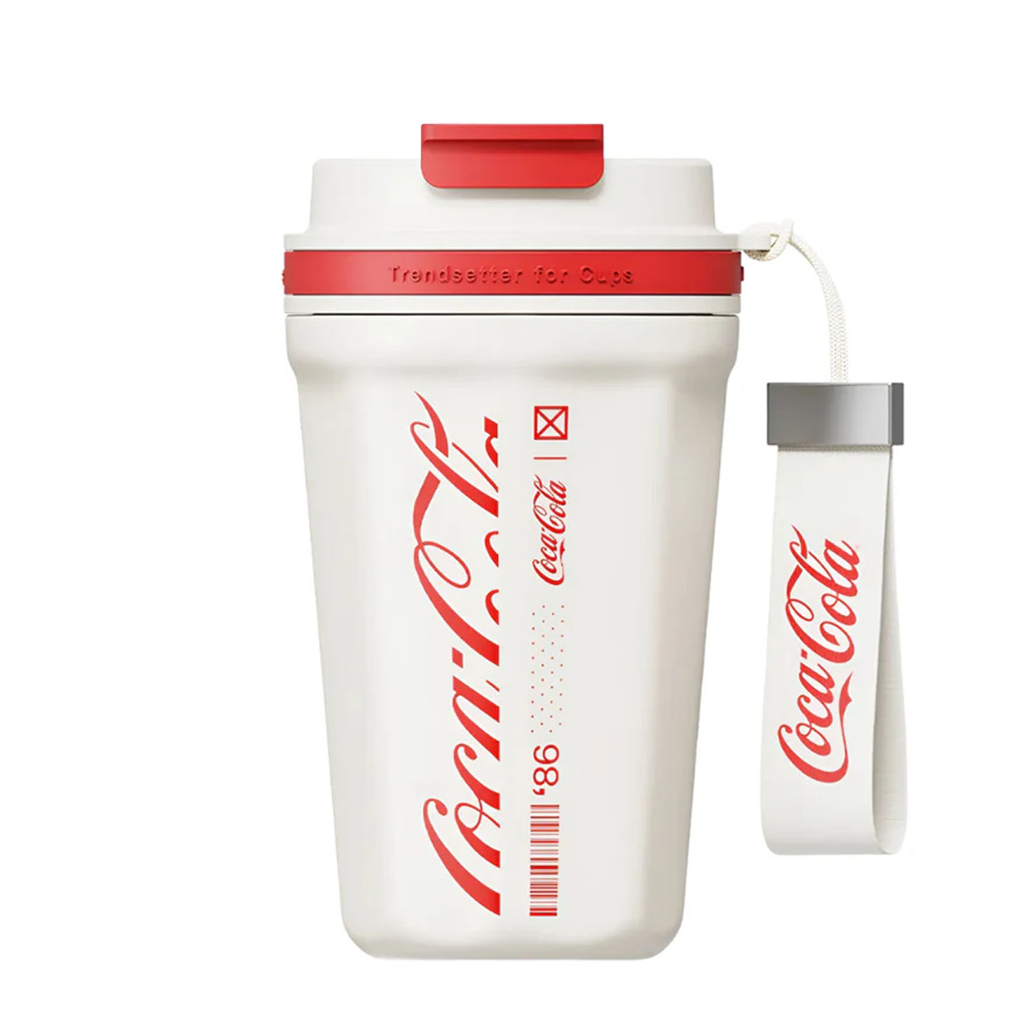 TERMO GERM ROMBO COCACOLA BLANCO 550ML ACERO INOXIDABLE - 1