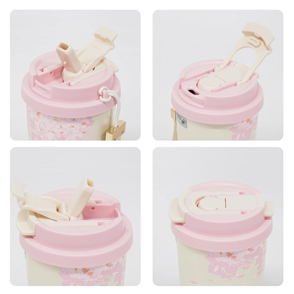 VASO TÉRMICO GERM SAKURA BLANCO 500ML ACERO INOXIDABLE - 6