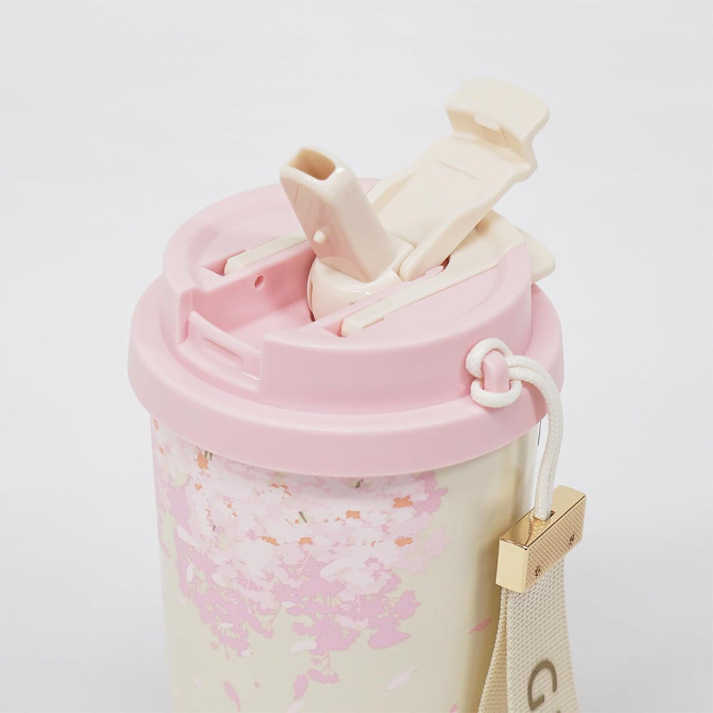 VASO TÉRMICO GERM SAKURA BLANCO 500ML ACERO INOXIDABLE - 7