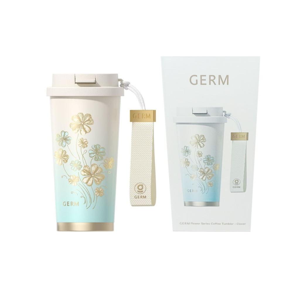 VASO TÉRMICO GERM TREBOL CELESTE 500ML ACERO INOXIDABLE - 1